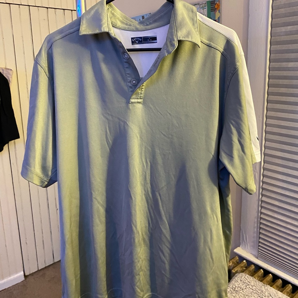 Green polo golf shirt